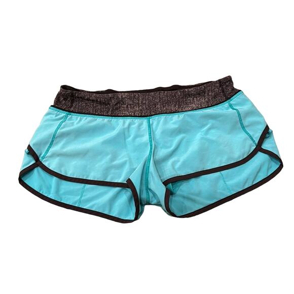 Lululemon Women's Run Speed Short Blue Tropics Size 10 - Picture 2 of 8